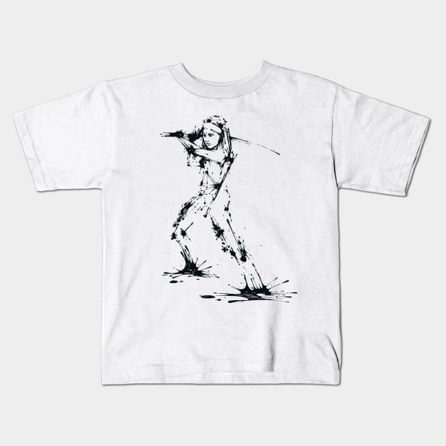 Splaaash Series - Michonne Ink Kids T-Shirt by Dagui